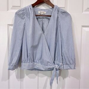 Madewell Wrap Top in Albury Stripe Size XS